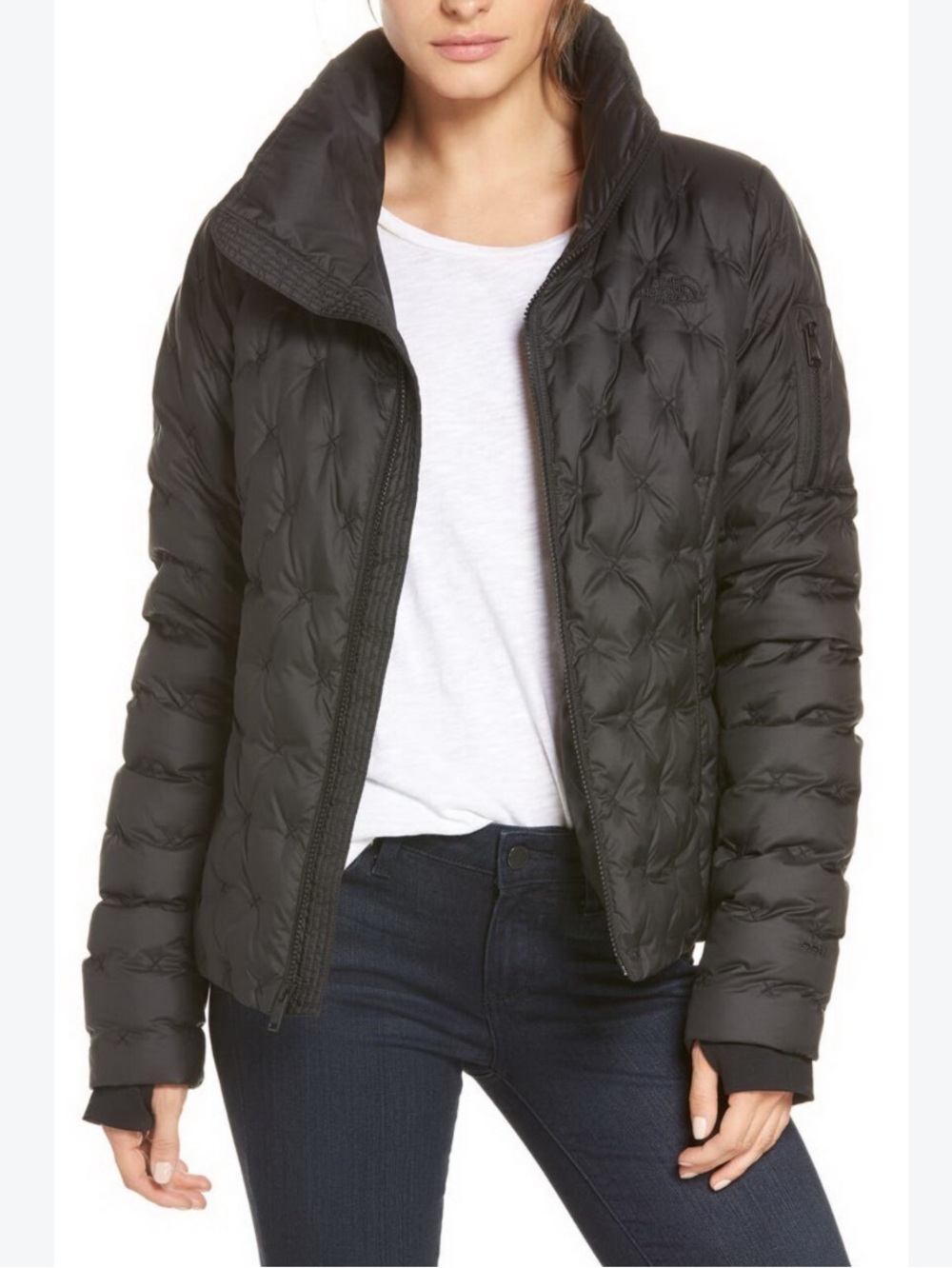 The North Face down Quilted Star-Pattern Puffer Jacket 550 down warm packable
